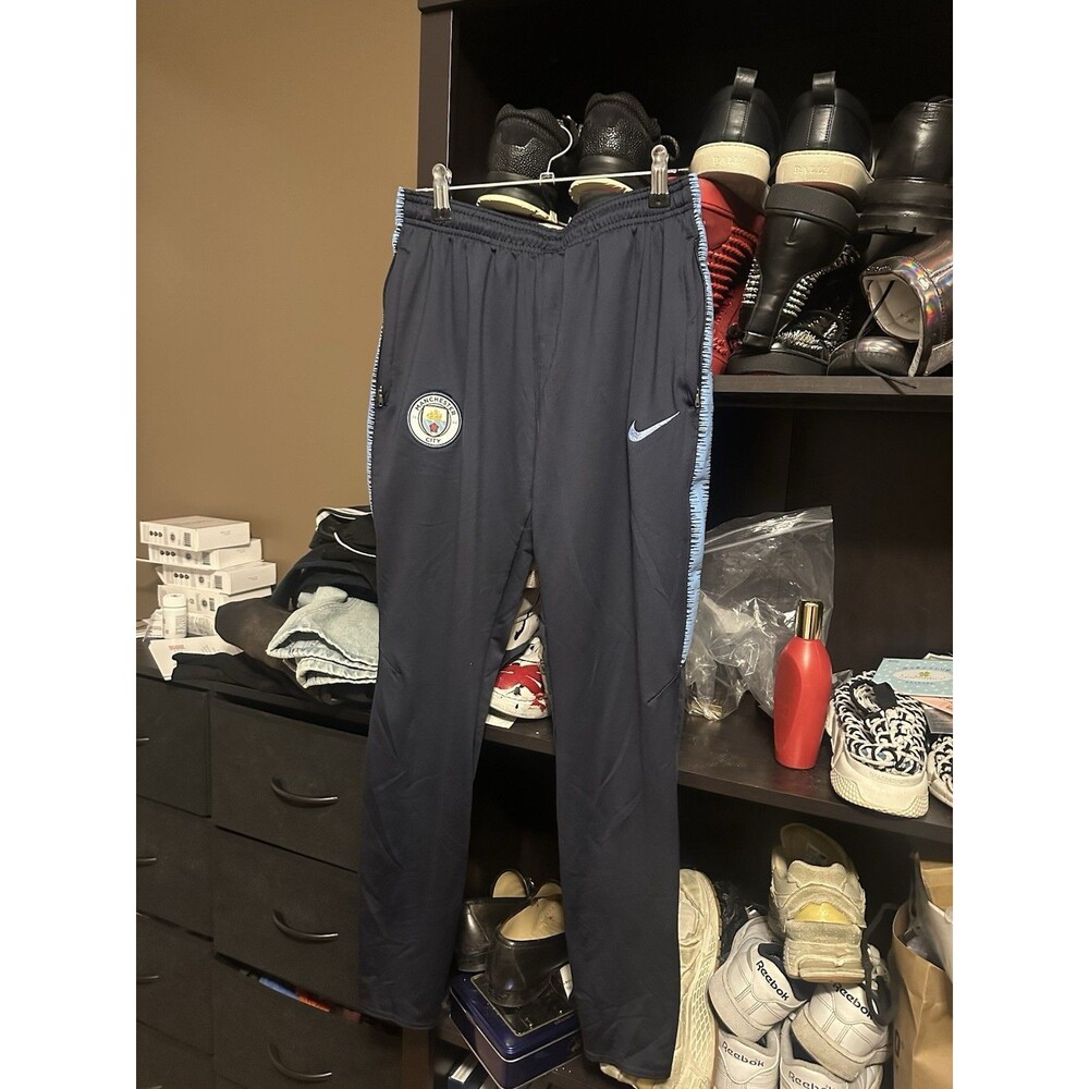Manchester City Training Football Soccer Pants Black Nike Men Size S 944258-477